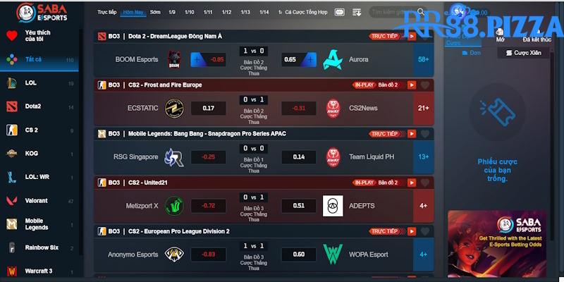 Đa dạng sản phẩm Esports hấp dẫn