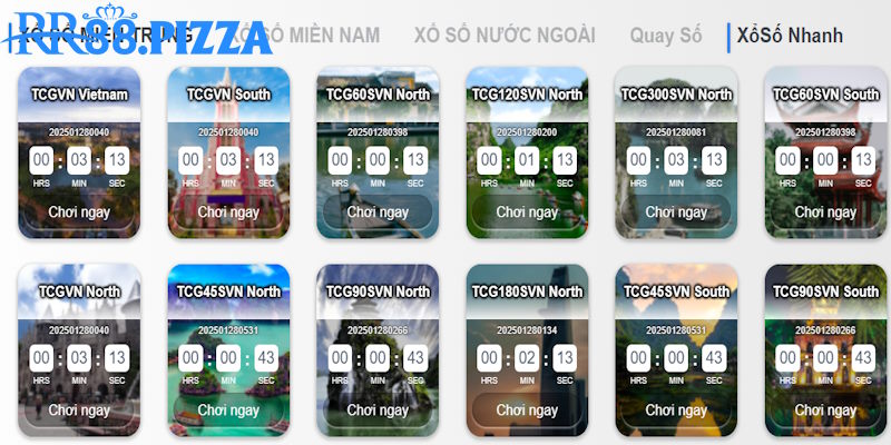 Các sản phẩm xổ số nhanh 1 phút